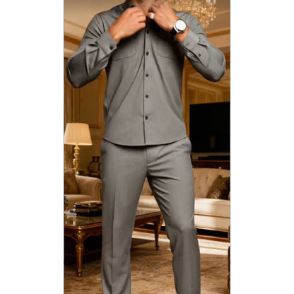 👔 70% RABATT! 🔥 2-teiliges einfarbiges Walking-Anzugset für Herren – Kapuzenoberteil & Jogginghose im lässigen Schnitt 👖