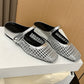 👡☁️ Leichte Damen-Mules aus gewebtem Material mit eckiger Spitze & Mary-Jane-Verschluss ✨👗 – Bequem für den Alltag, 50 % Rabatt!