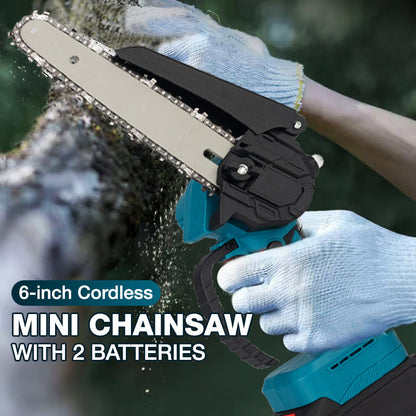 🔥Solange der Vorrat reicht 40 % Rabatt!🎉6-Zoll-Akku-Mini-Kettensäge mit 2 Batterien