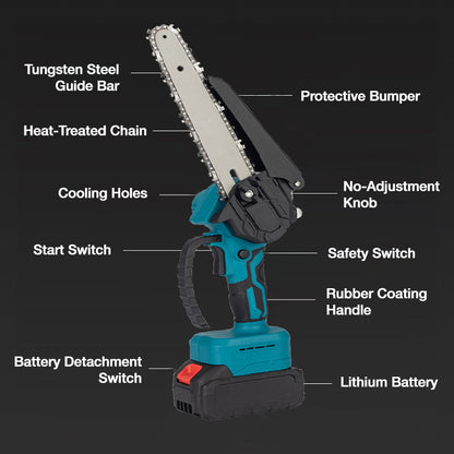 🔥Solange der Vorrat reicht 40 % Rabatt!🎉6-Zoll-Akku-Mini-Kettensäge mit 2 Batterien