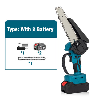 🔥Solange der Vorrat reicht 40 % Rabatt!🎉6-Zoll-Akku-Mini-Kettensäge mit 2 Batterien