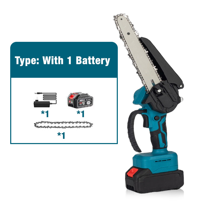🔥Solange der Vorrat reicht 40 % Rabatt!🎉6-Zoll-Akku-Mini-Kettensäge mit 2 Batterien