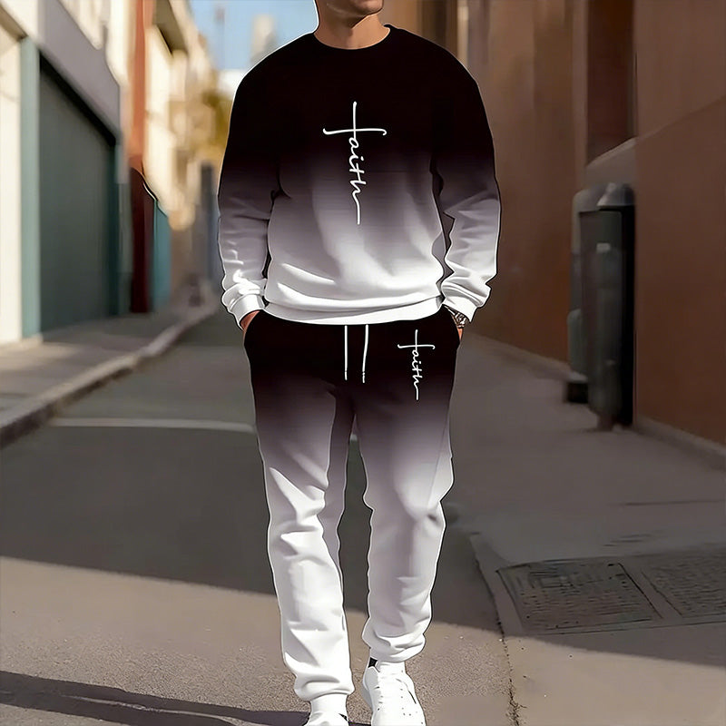 👕 56% RABATT! 🏃 Herren-Trainingsanzug – Farbverlauf-Design, Weich & Atmungsaktiv für Sport & Freizeit 🌬️
