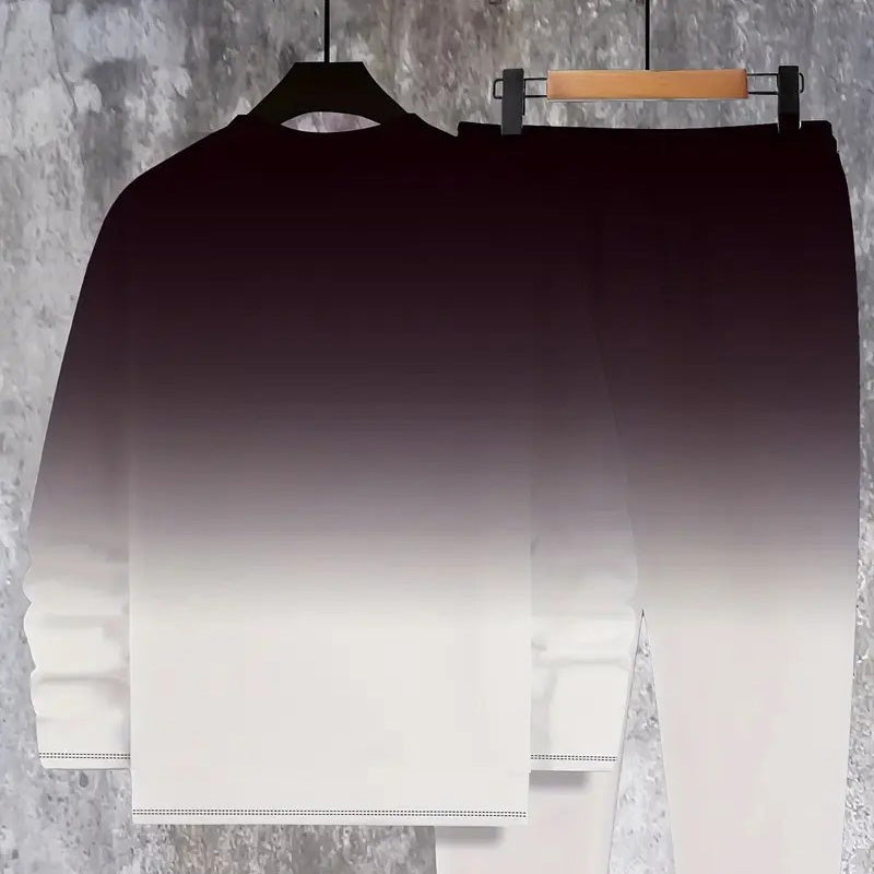 👕 56% RABATT! 🏃 Herren-Trainingsanzug – Farbverlauf-Design, Weich & Atmungsaktiv für Sport & Freizeit 🌬️