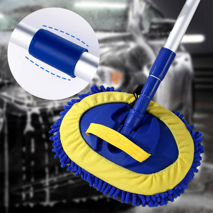 🔥SALE 50% GÜNSTIGER🔥 Robuster Autowaschmopp mit Teleskopstiel aus Aluminium