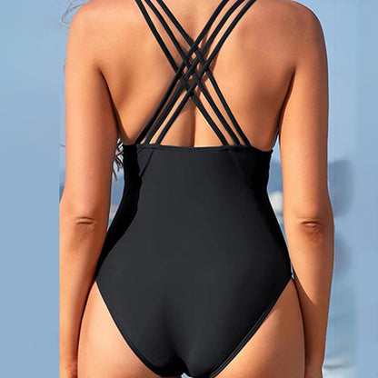 🔥Solange der Vorrat reicht 40 % Rabatt!🎉Sexy Neckholder-Badeanzug für Damen mit Rückenausschnitt