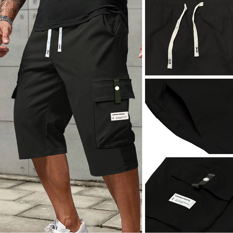 🔥Solange der Vorrat reicht 40 % Rabatt!🎉Lässige 3/4-Cargo-Hose für Herren mit Kordelzug