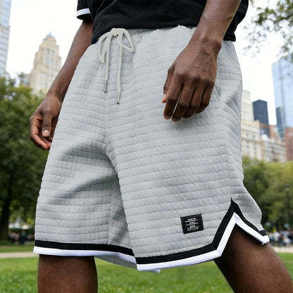 🔥Solange der Vorrat reicht 40 % Rabatt!🎉Sportshorts mit Kordelzug und gestreiftem Saum