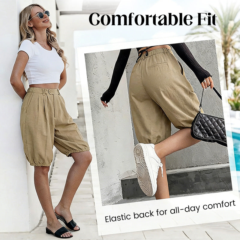 🔥Solange der Vorrat reicht 40 % Rabatt!🎉Lantern-Shorts mit hoher Taille und Falten