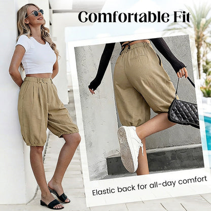 🔥Solange der Vorrat reicht 40 % Rabatt!🎉Lantern-Shorts mit hoher Taille und Falten