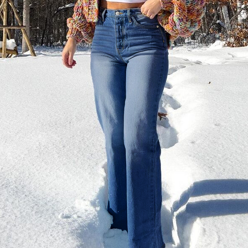 🔥Solange der Vorrat reicht 40 % Rabatt!🎉Damen-Jeans mit hoher Taille, Stretch und geradem Bein