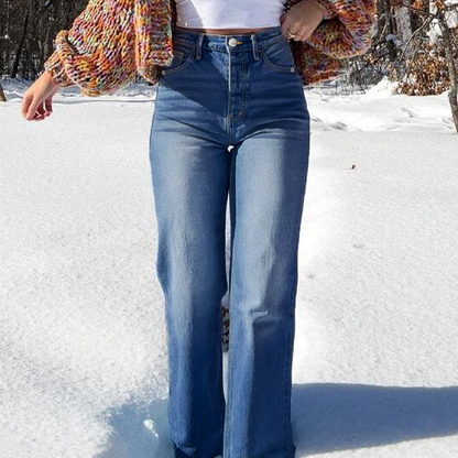 🔥Solange der Vorrat reicht 40 % Rabatt!🎉Damen-Jeans mit hoher Taille, Stretch und geradem Bein