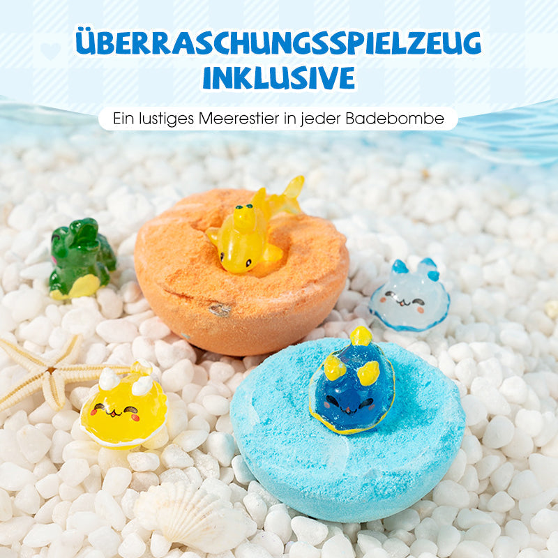 🛁🌊 Badebomben Ozean-Motiv Set 60g x 12 Stück 🌿✨ Sprudelndes Badevergnügen mit Meeresduft, pflegendes Öl für trockene Haut, plastikfrei & perfekt als Geschenk