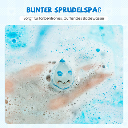 🛁🌊 Badebomben Ozean-Motiv Set 60g x 12 Stück 🌿✨ Sprudelndes Badevergnügen mit Meeresduft, pflegendes Öl für trockene Haut, plastikfrei & perfekt als Geschenk