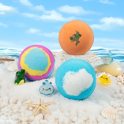 🛁🌊 Badebomben Ozean-Motiv Set 60g x 12 Stück 🌿✨ Sprudelndes Badevergnügen mit Meeresduft, pflegendes Öl für trockene Haut, plastikfrei & perfekt als Geschenk