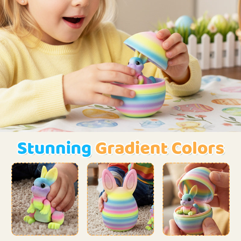 🔥Solange der Vorrat reicht 40 % Rabatt!🎉3D Printed Easter Surprise Egg with Articulated Bunny