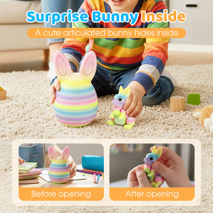 🔥Solange der Vorrat reicht 40 % Rabatt!🎉3D Printed Easter Surprise Egg with Articulated Bunny
