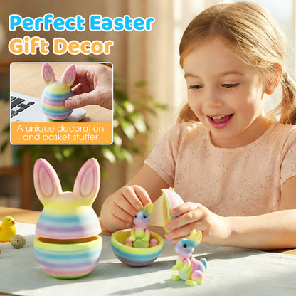 🔥Solange der Vorrat reicht 40 % Rabatt!🎉3D Printed Easter Surprise Egg with Articulated Bunny
