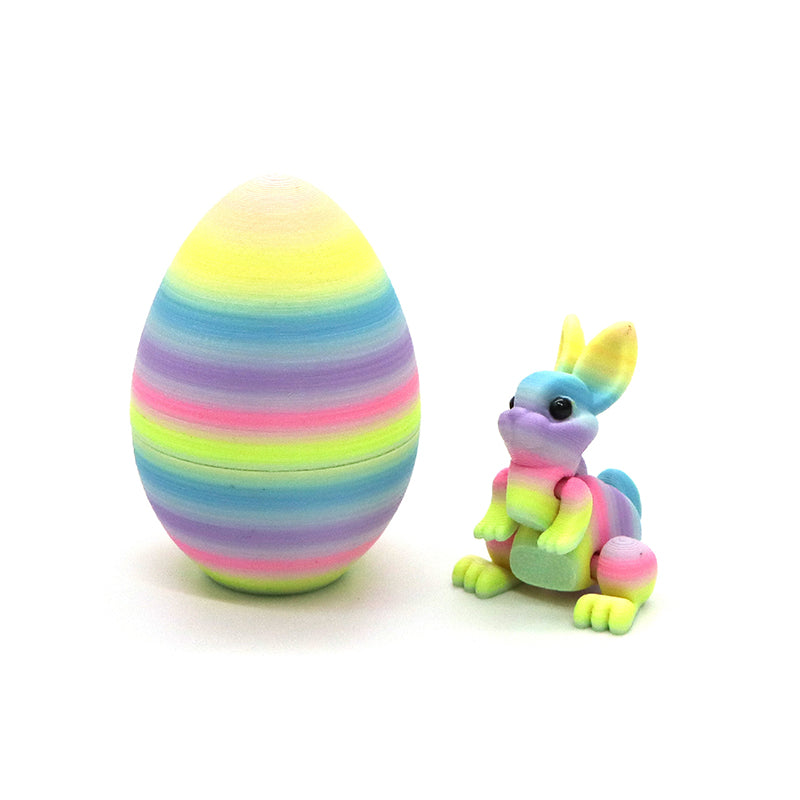 🔥Solange der Vorrat reicht 40 % Rabatt!🎉3D Printed Easter Surprise Egg with Articulated Bunny