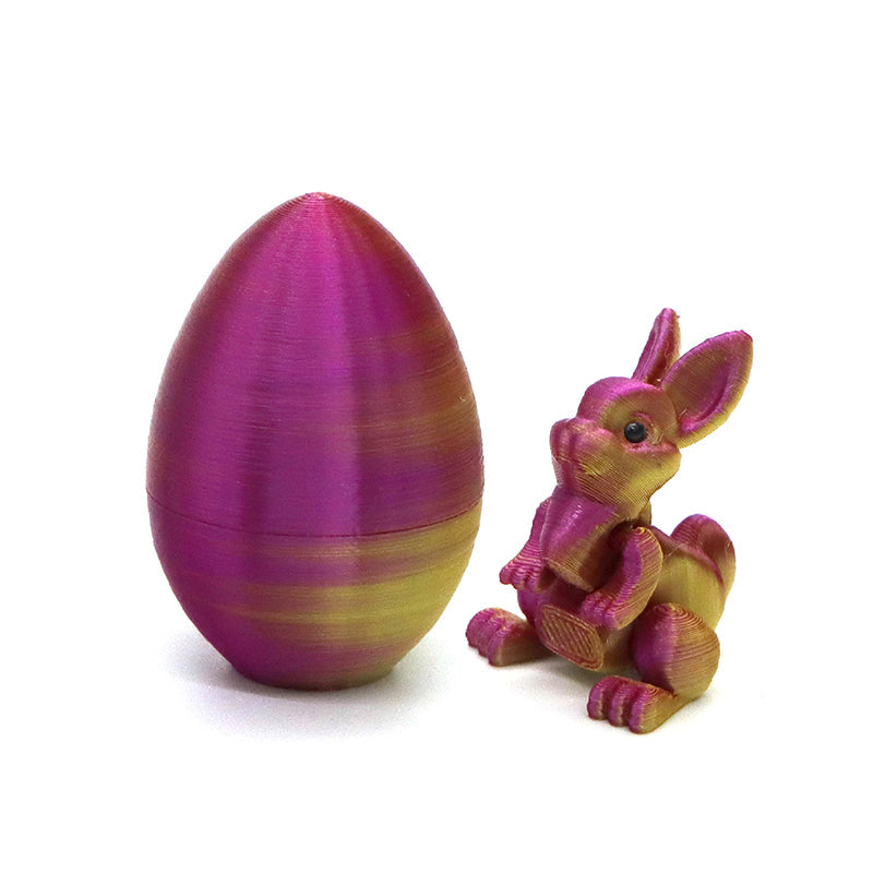 🔥Solange der Vorrat reicht 40 % Rabatt!🎉3D Printed Easter Surprise Egg with Articulated Bunny