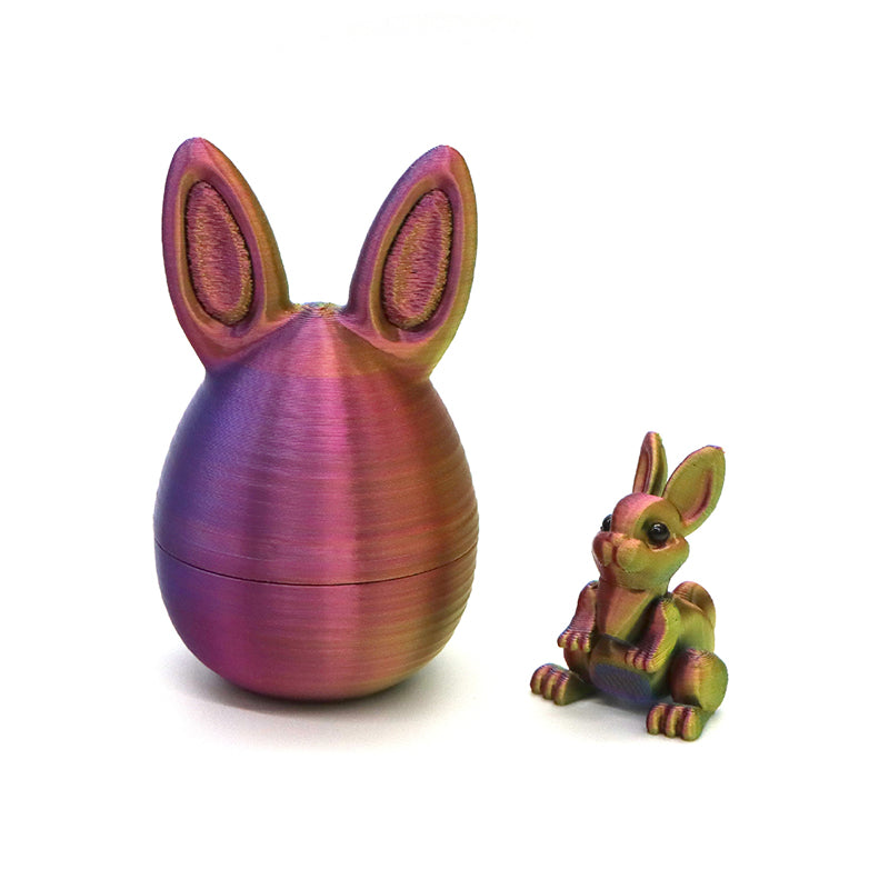 🔥Solange der Vorrat reicht 40 % Rabatt!🎉3D Printed Easter Surprise Egg with Articulated Bunny