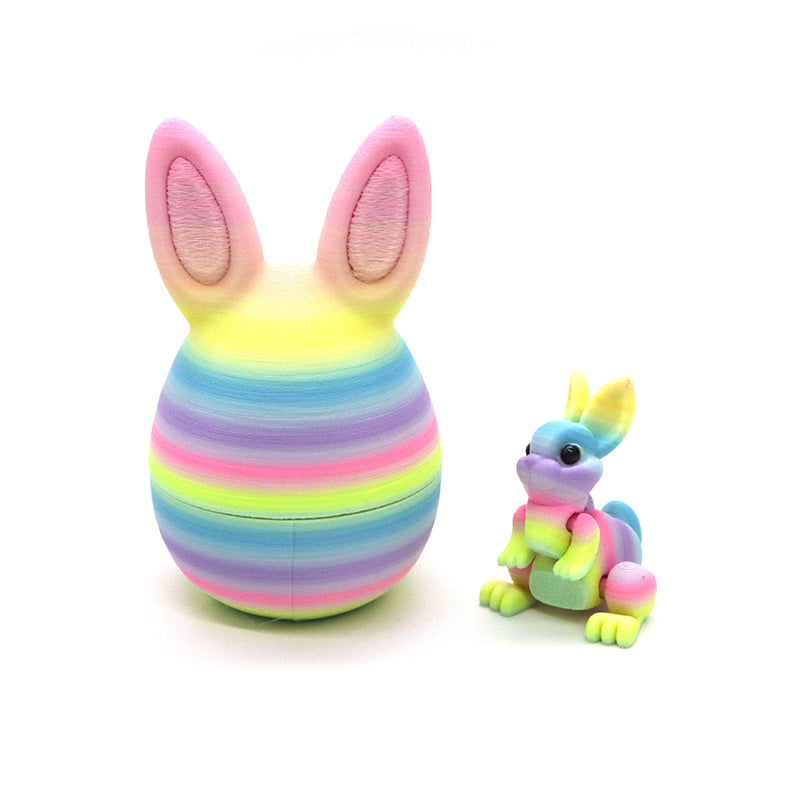🔥Solange der Vorrat reicht 40 % Rabatt!🎉3D Printed Easter Surprise Egg with Articulated Bunny