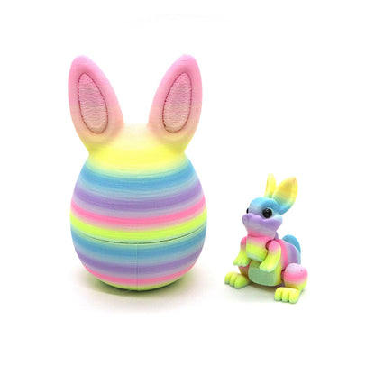 🔥Solange der Vorrat reicht 40 % Rabatt!🎉3D Printed Easter Surprise Egg with Articulated Bunny