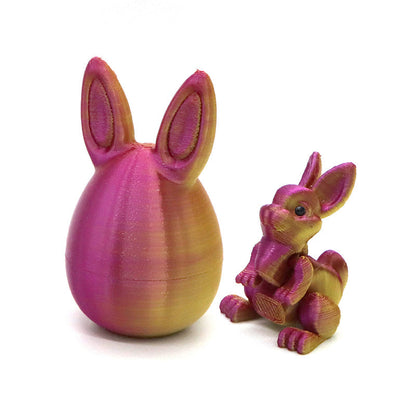 🔥Solange der Vorrat reicht 40 % Rabatt!🎉3D Printed Easter Surprise Egg with Articulated Bunny