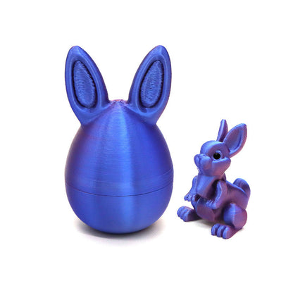 🔥Solange der Vorrat reicht 40 % Rabatt!🎉3D Printed Easter Surprise Egg with Articulated Bunny