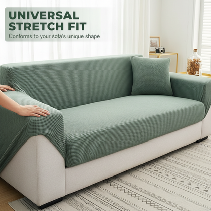 🛋️ Stretch-Sofa-Bezug mit Jacquard-Muster – Rundum-Passform für Couch & Sessel – Elastischer Möbel-Schoner in Übergröße – Waschbarer Polsterbezug