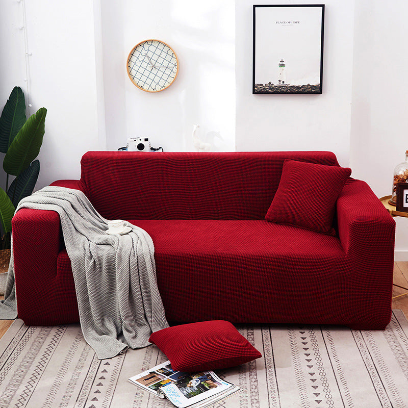 🛋️ Stretch-Sofa-Bezug mit Jacquard-Muster – Rundum-Passform für Couch & Sessel – Elastischer Möbel-Schoner in Übergröße – Waschbarer Polsterbezug