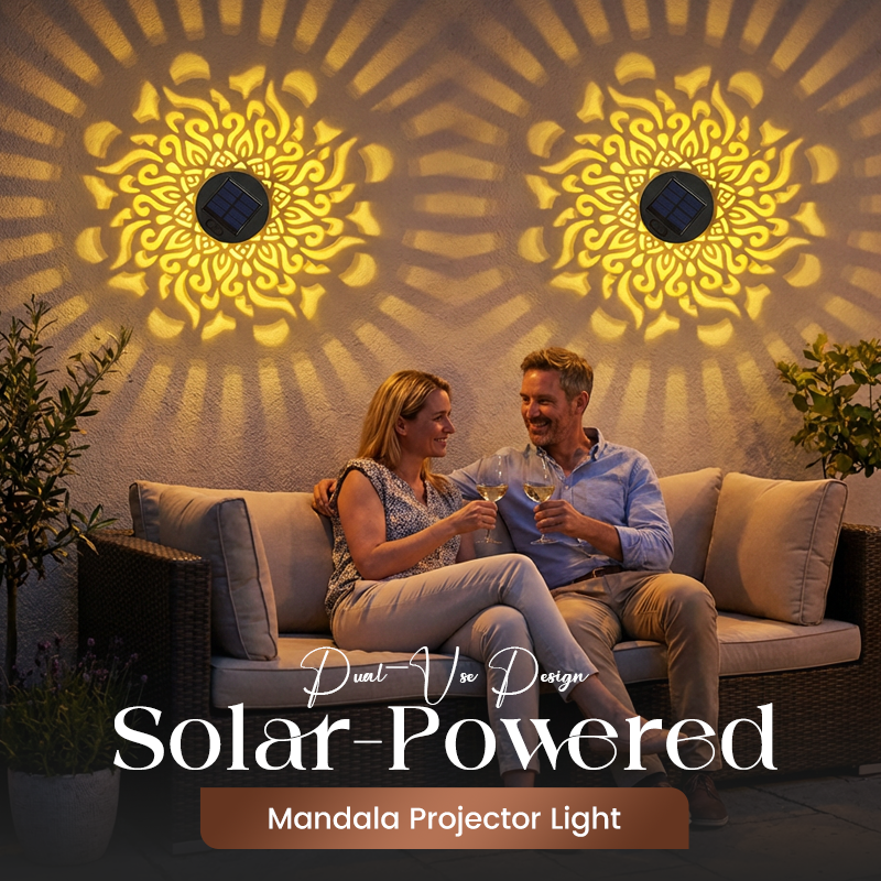☀️NEUHEITEN 2026 – 60 % RABATT☀️ Solarbetriebener Mandala-Projektor