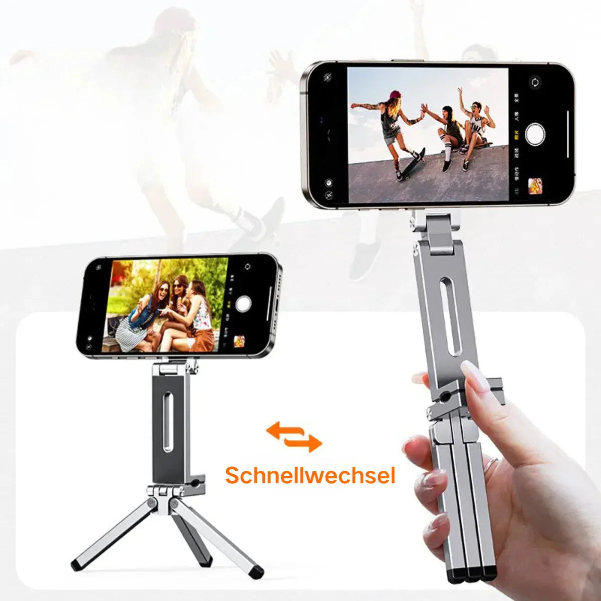 🔥Solange der Vorrat reicht 40 % Rabatt!🎉Faltbarer und tragbarer Handyhalter aus Aluminiumlegierung für unterwegs
