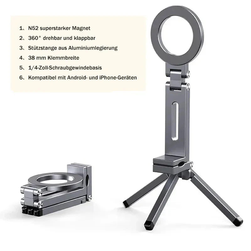 🔥Solange der Vorrat reicht 40 % Rabatt!🎉Faltbarer und tragbarer Handyhalter aus Aluminiumlegierung für unterwegs