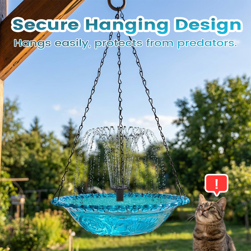 ✨Hängender Springbrunnen für den Außenbereich mit Vogelbad und Futterstelle⛲🐦