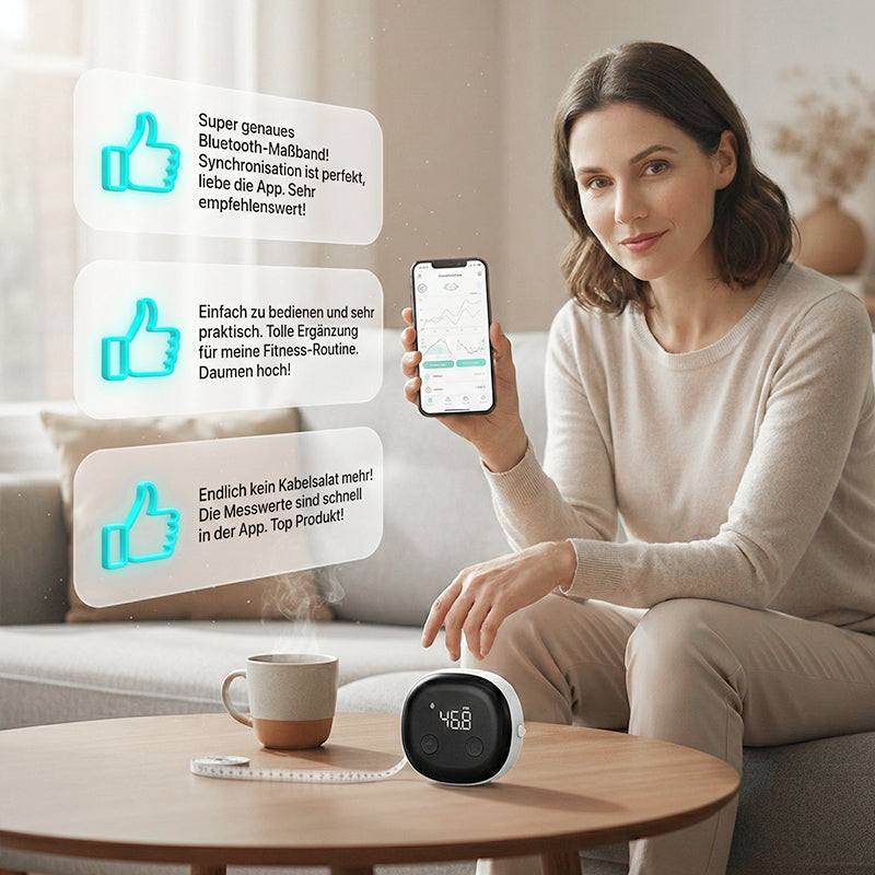 🔥Solange der Vorrat reicht 40 % Rabatt!🎉Smartes Körpermaßband mit App-Synchronisierung