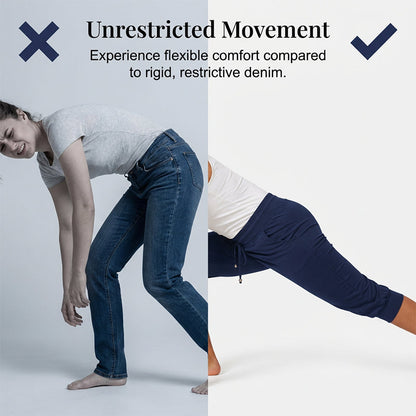 🔥Solange der Vorrat reicht 40 % Rabatt!🎉Damen 3/4 Jogginghose – Strickstoff, Hoher Bund mit Kordelzug, Mit Taschen