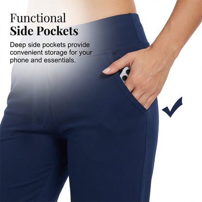 🔥Solange der Vorrat reicht 40 % Rabatt!🎉Damen 3/4 Jogginghose – Strickstoff, Hoher Bund mit Kordelzug, Mit Taschen
