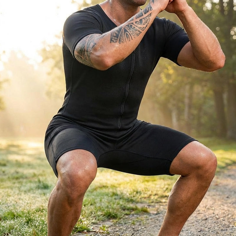 🧖‍♂️ 50% RABATT! 🔥 Ganzkörper-Sauna-Overall für Herren – Steigert Kalorienverbrauch, Muskelkompression & Wärmespeicherndes Polymergewebe 💪