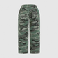🔥Solange der Vorrat reicht 40 % Rabatt!🎉Damen 3/4 Hose mit Camouflage-Print – Elastisch, Gerade Passform