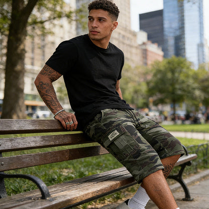 🔥Solange der Vorrat reicht 40 % Rabatt!🎉Herren-Camo-Cargoshorts mit mehreren Taschen