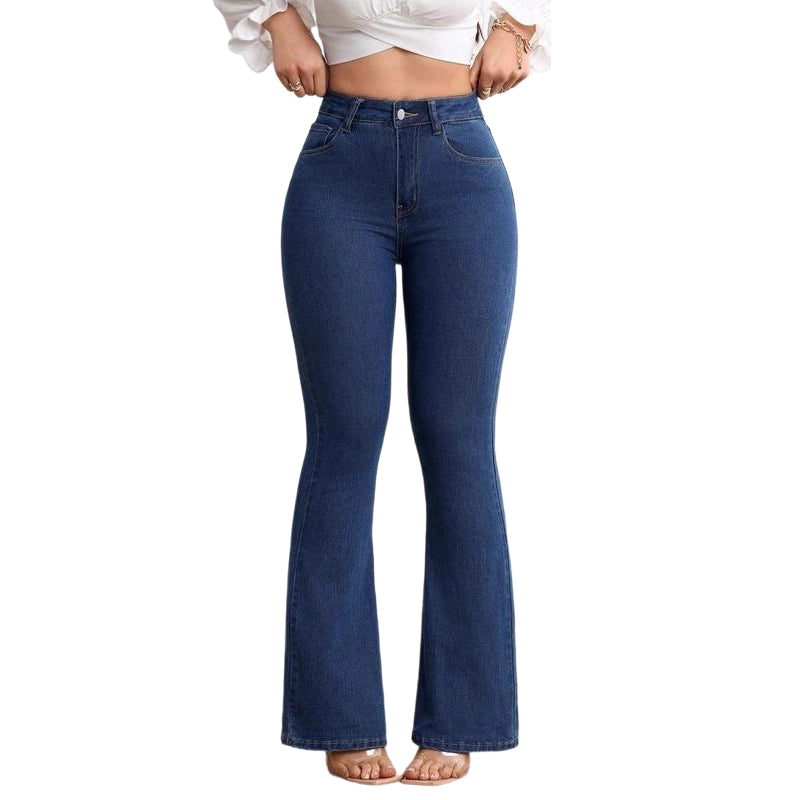🔥Solange der Vorrat reicht 40 % Rabatt!🎉Elastische Schlagjeans für Damen mit hoher Taille
