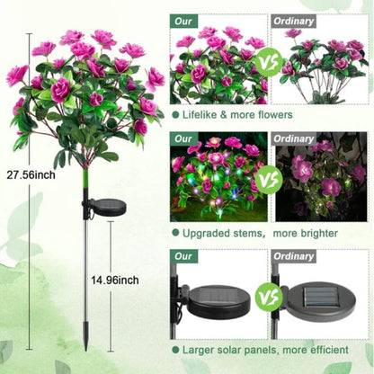 Solar-LED Blüten-Bodeneinstecker – Rhododendron Blumenleuchte für Garten & Terrasse🌺💡