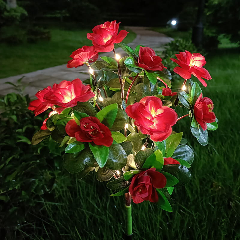 Solar-LED Blüten-Bodeneinstecker – Rhododendron Blumenleuchte für Garten & Terrasse🌺💡