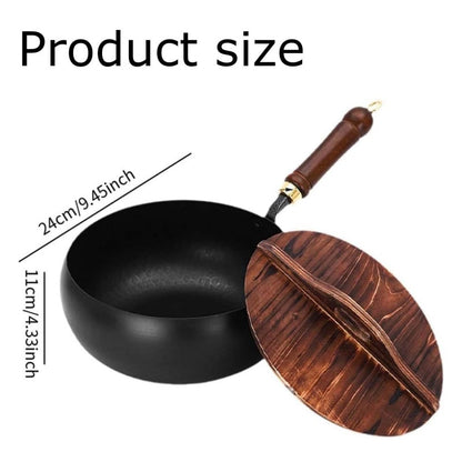 🔥Solange der Vorrat reicht 40 % Rabatt!🎉Alteisen Wok – Robuster Gusseisenbräter mit Deckel für Braten & Kochen👩‍🍳🍲