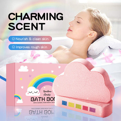 🔥Solange der Vorrat reicht 40 % Rabatt!🎉Regenbogen-Wolken-Badebombe