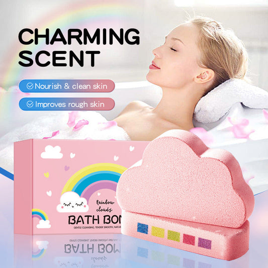🔥Solange der Vorrat reicht 40 % Rabatt!🎉Regenbogen-Wolken-Badebombe