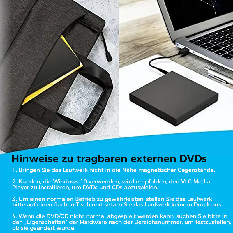 🔥Solange der Vorrat reicht 40 % Rabatt!🎉Externes CD-DVD-Laufwerk😎