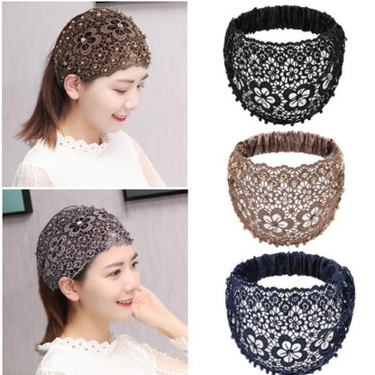 📢Bis zu 73 % Rabatt⚡️Damen Haarband mit Perlen & Strass – Breites Stirnband für Alltag💎✨