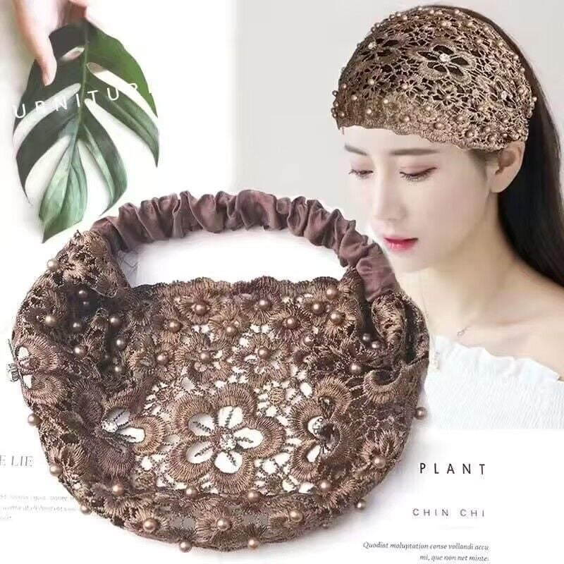 📢Bis zu 73 % Rabatt⚡️Damen Haarband mit Perlen & Strass – Breites Stirnband für Alltag💎✨